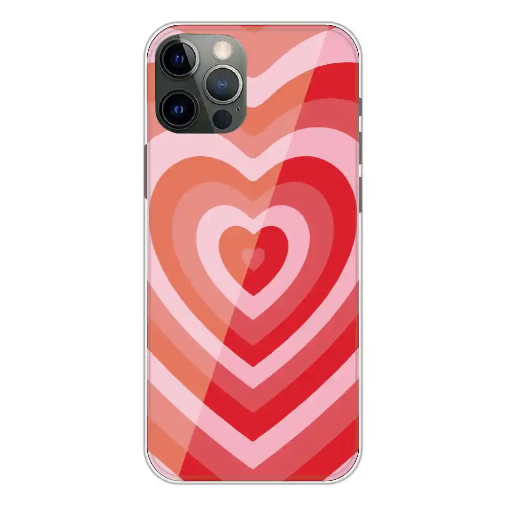 Red Hearts - Printed Silicone Case For Apple iPhone 12 Pro
