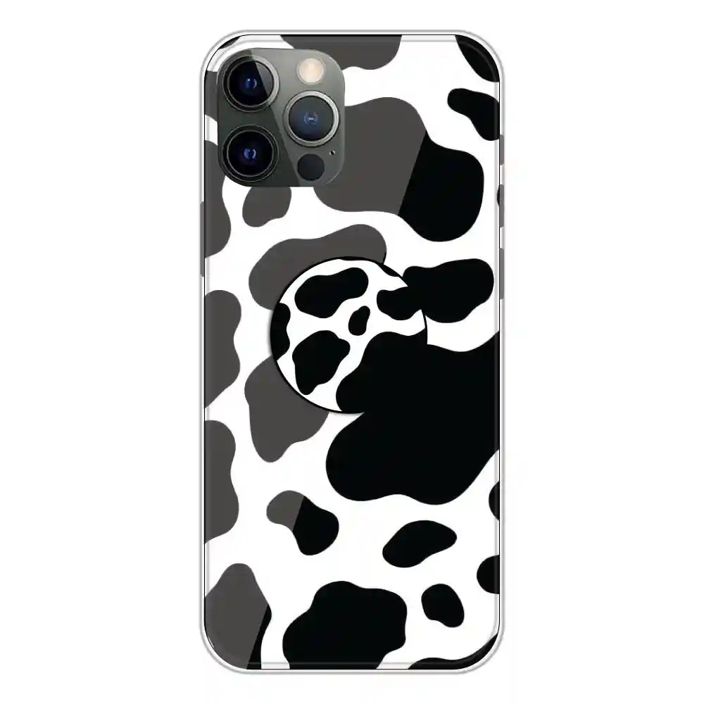 Cow Print - Silicone Grip Case For Apple iPhone 12 Pro