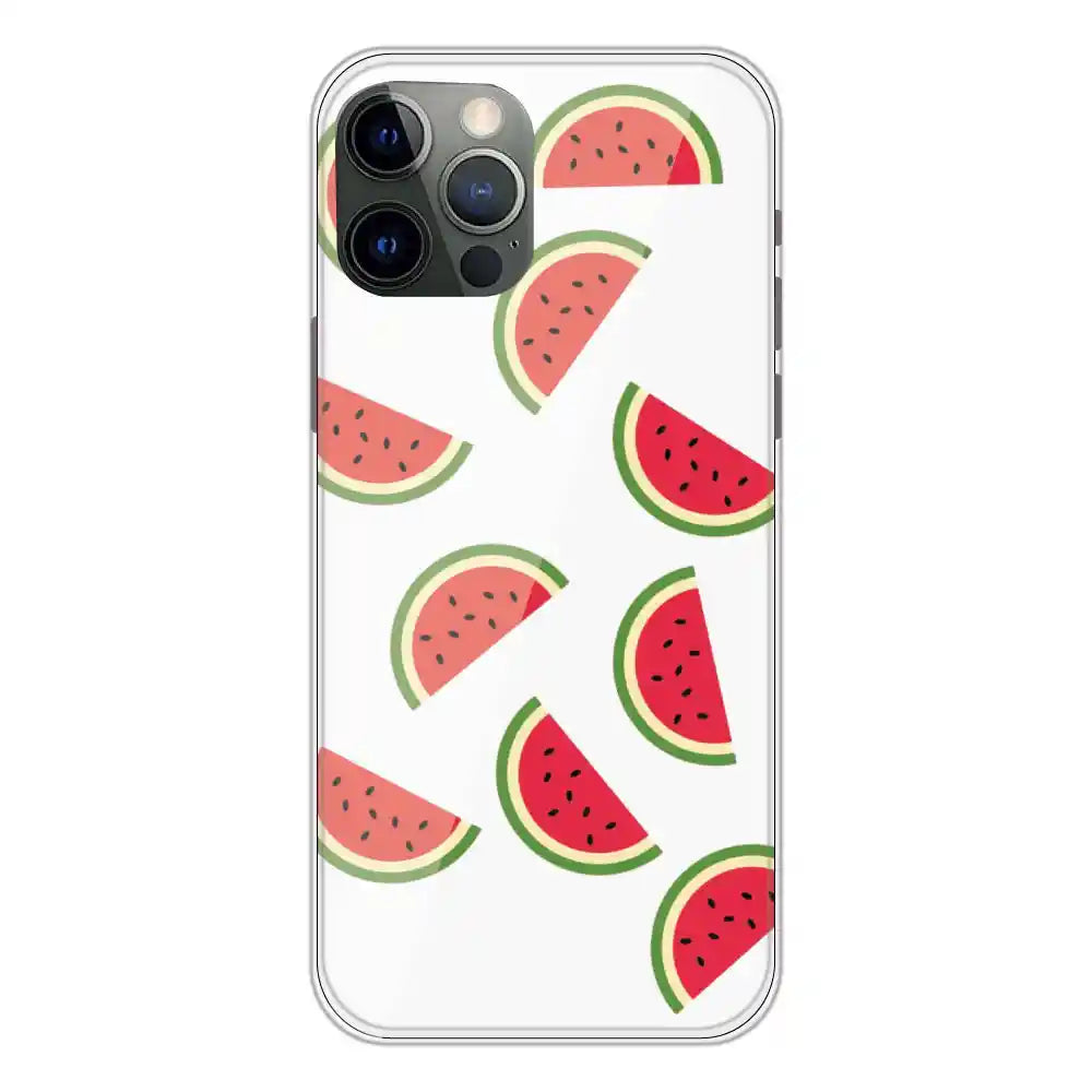 Watermelons - Clear Printed Silicone Case For Apple iPhone 12 Pro