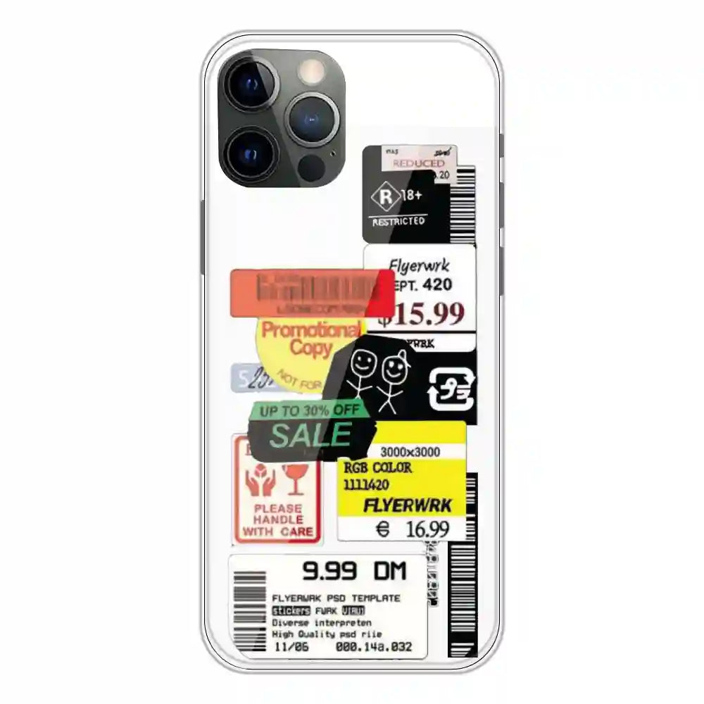 Sales - Clear Printed Silicone Case For Apple iPhone 12 Pro