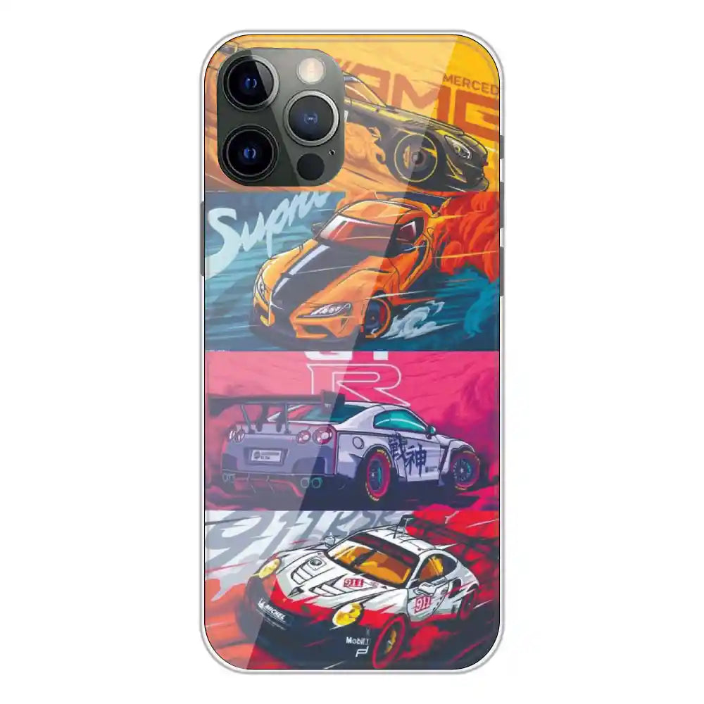 Sports Car - Printed Silicone Case For Apple iPhone 12 Pro