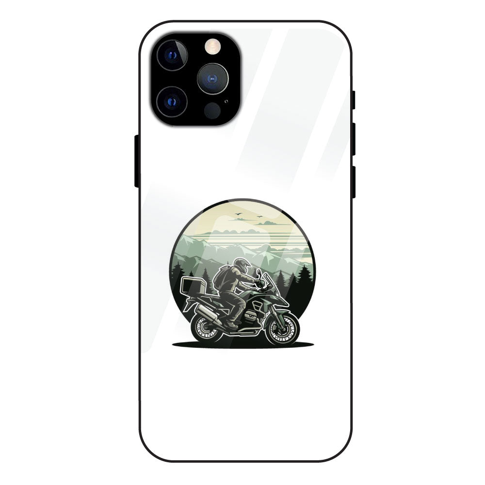 Biker - Glossy Metal Silicone Case For Apple iPhone 12 Pro