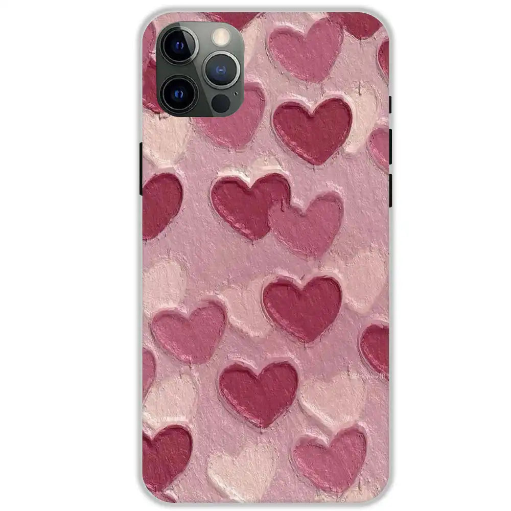 Pastel Hearts Love - Hard Cases For Apple iPhone 12 Pro