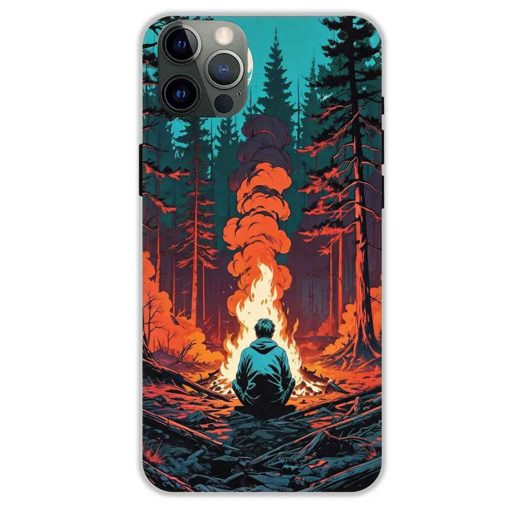 Boy With Camp Fire - Hard Cases For Apple iPhone 12 Pro