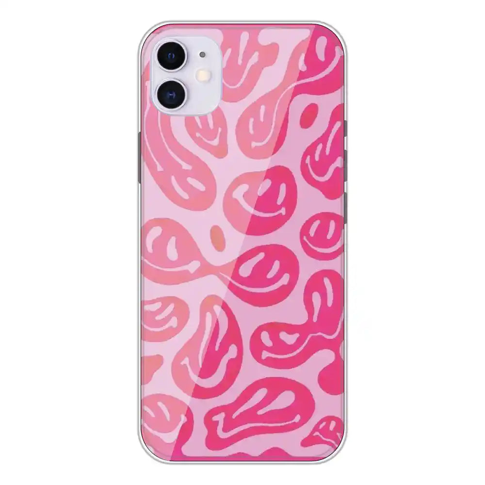 Pink Smiles - Printed Silicone Case For Apple iPhone 12