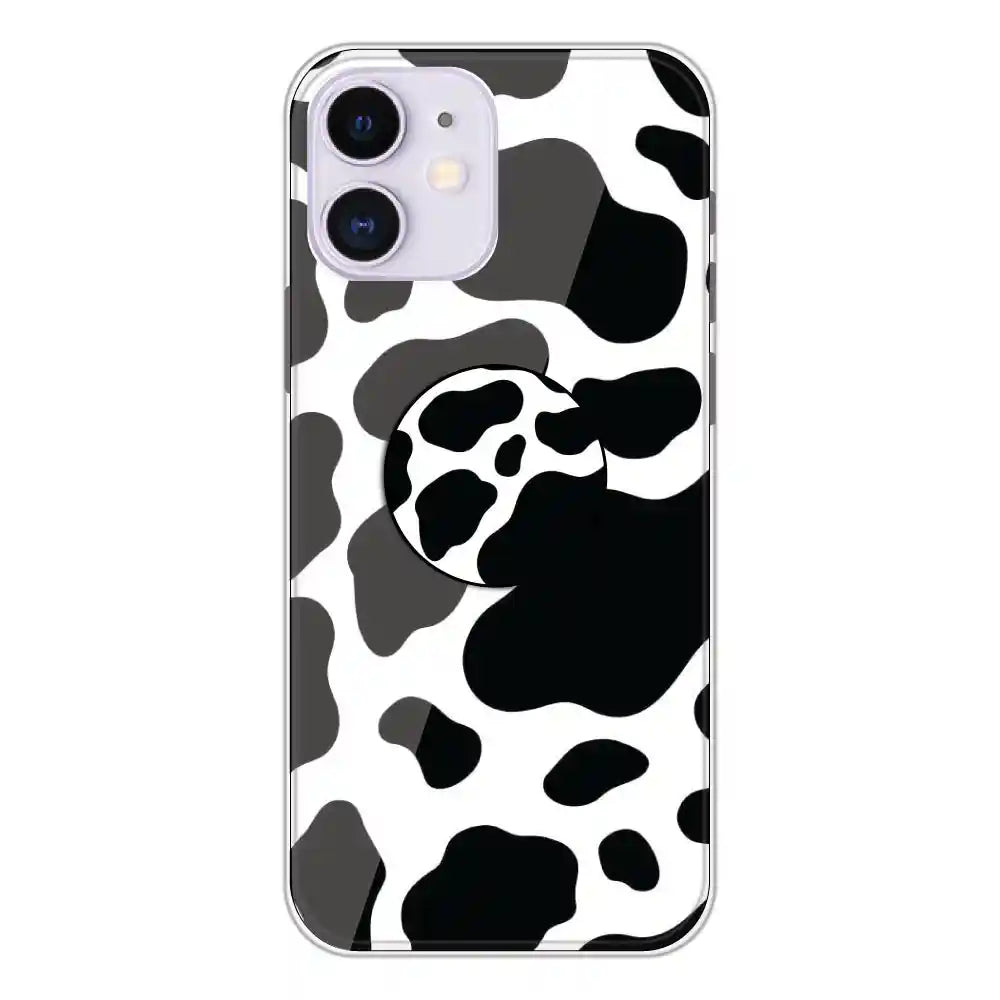 Cow Print - Silicone Grip Case For Apple iPhone 12