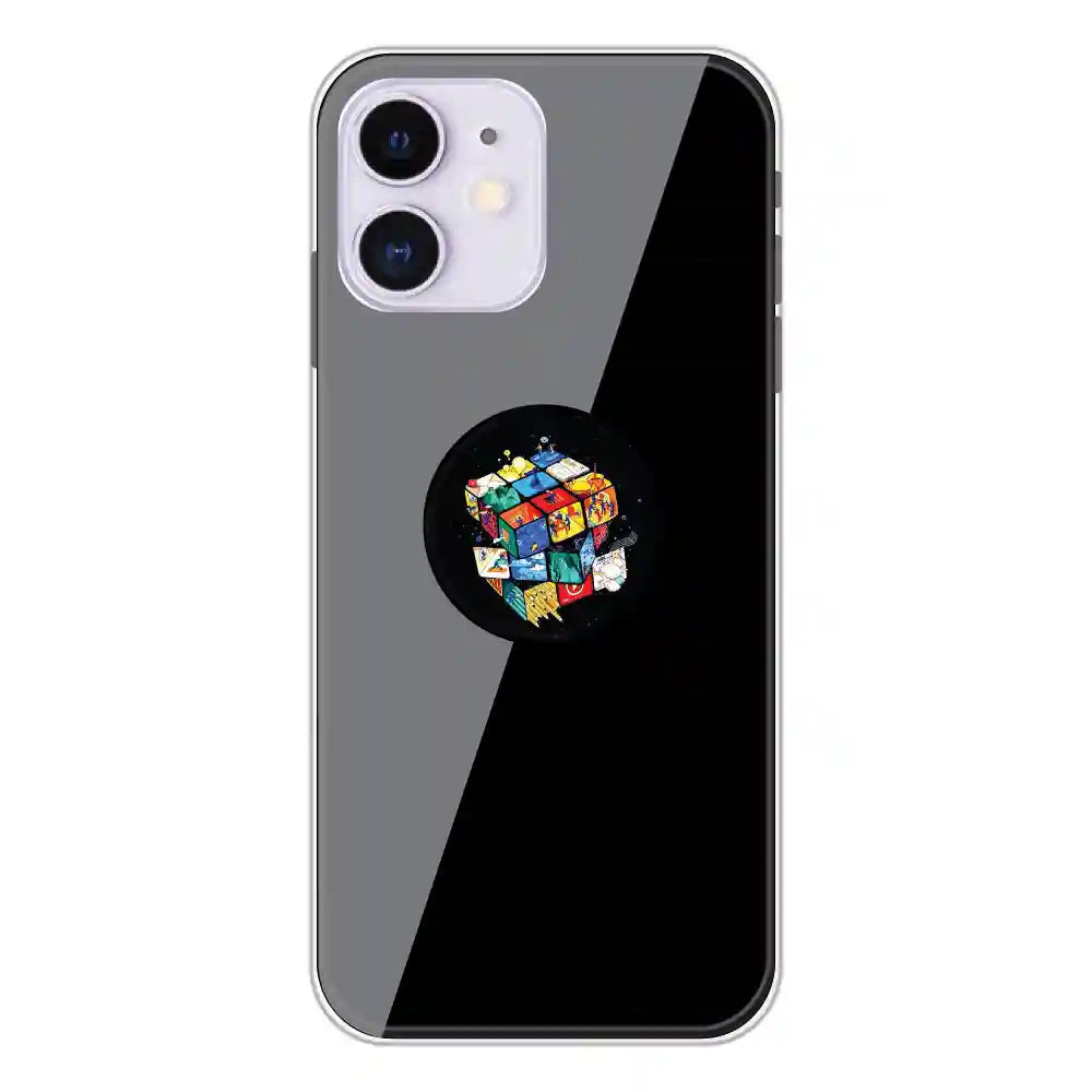 Rainbow Cube - Silicone Grip Case For Apple iPhone 12