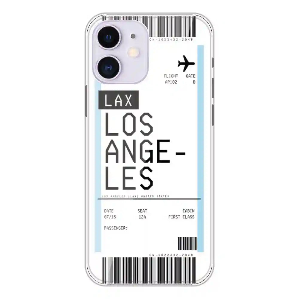 Los Angeles Ticket - Clear Printed Silicone Case For Apple iPhone 12