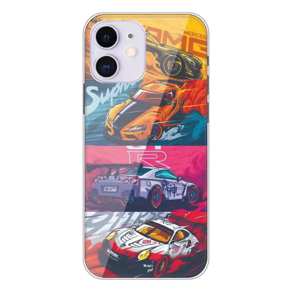 Sports Car - Printed Silicone Case For Apple iPhone 12