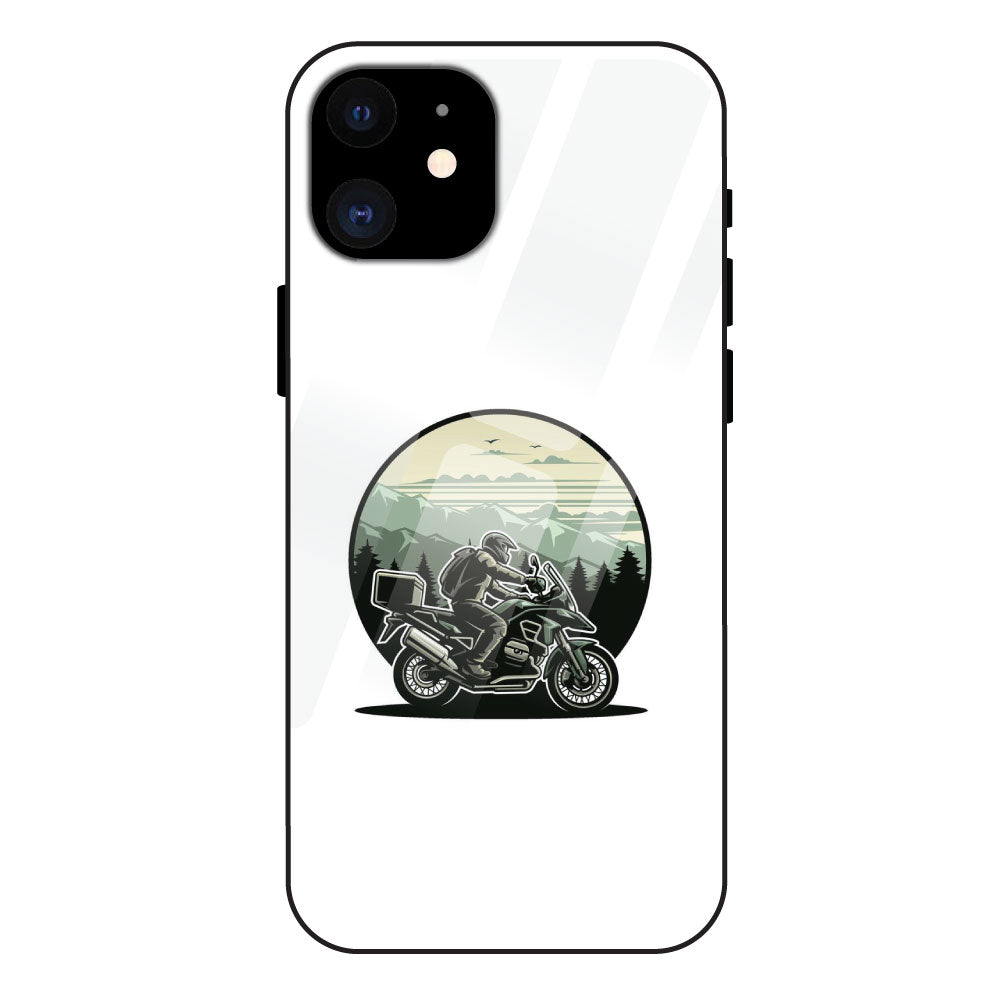 Biker - Glossy Metal Silicone Case For Apple iPhone 12