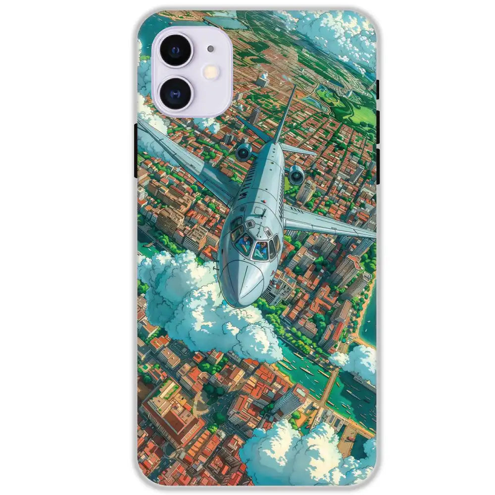 Flying Over City - Hard Cases For Apple iPhone 12