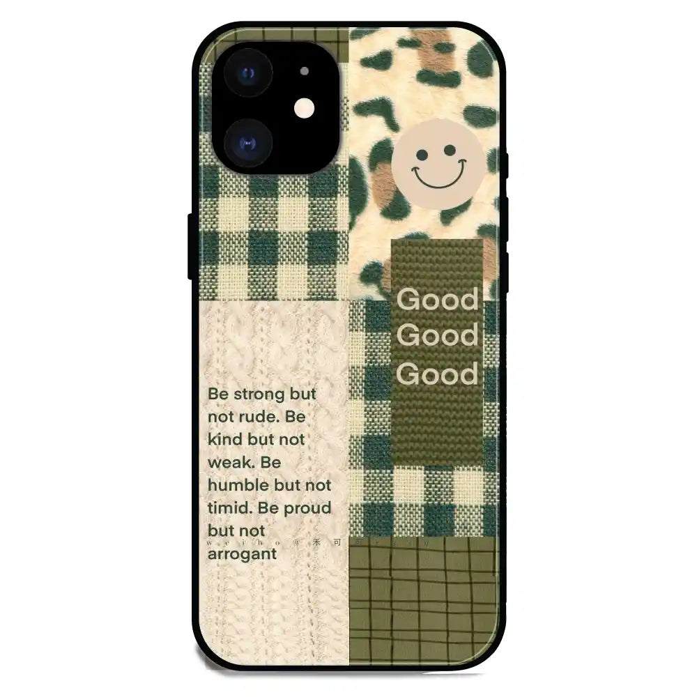 'Patchwork Positivity - Glossy Metal Silicone Case For Apple iPhone 12