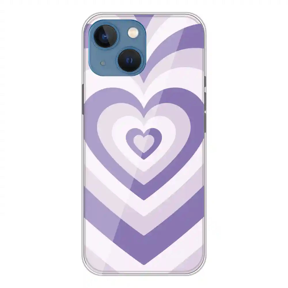 Dark Purple Hearts - Printed Silicone Case For Apple iPhone 13 Mini