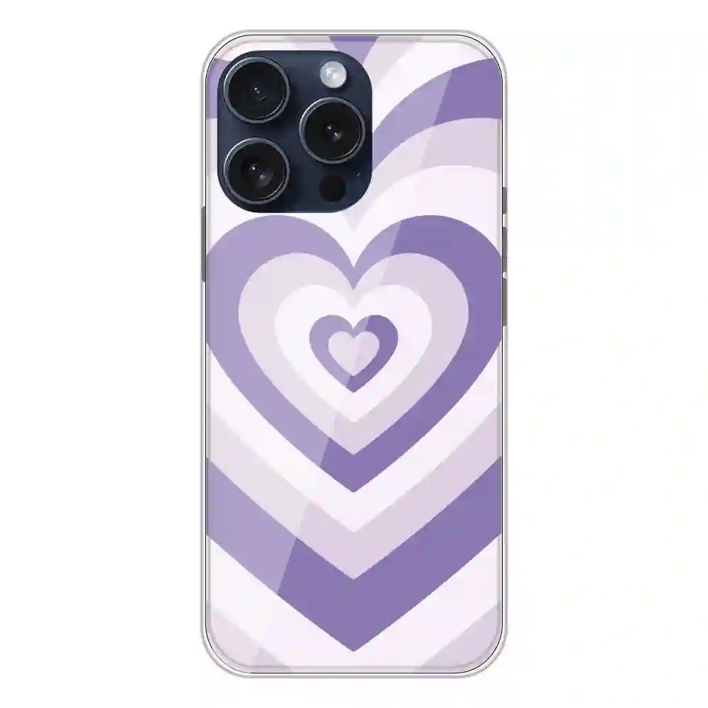Dark Purple Hearts - Printed Silicone Case For Apple iPhone 13 Pro