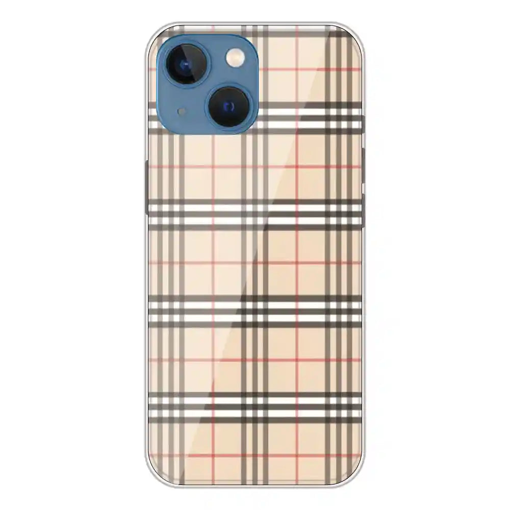 Yellow Checks - Printed Silicone Case For Apple iPhone 13 Mini