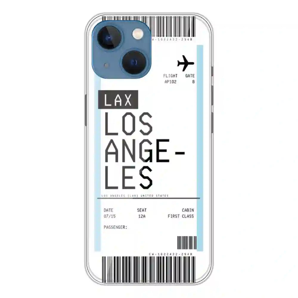 Los Angeles Ticket - Clear Printed Silicone Case For Apple iPhone 13 Mini