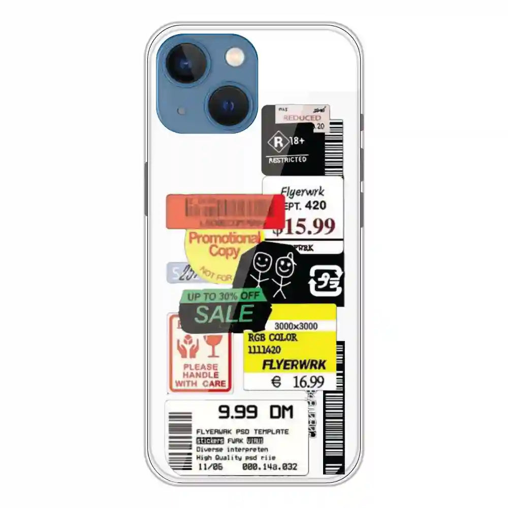 Sales - Clear Printed Silicone Case For Apple iPhone 13 Mini