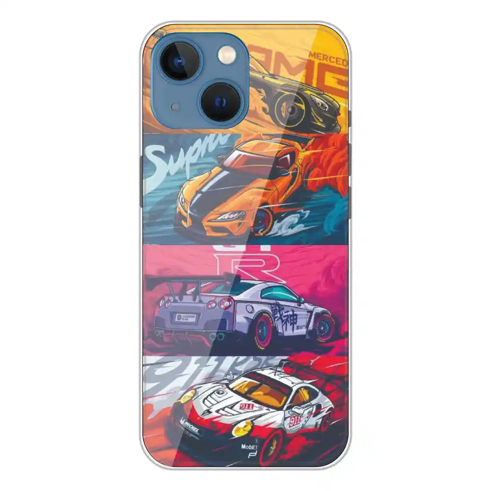 Sports Car - Printed Silicone Case For Apple iPhone 13 Mini