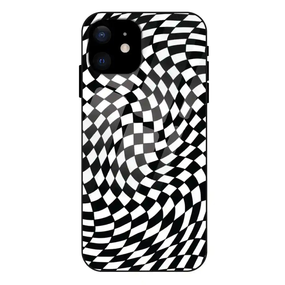 Checks - Glass Case For Apple iPhone 13 Mini
