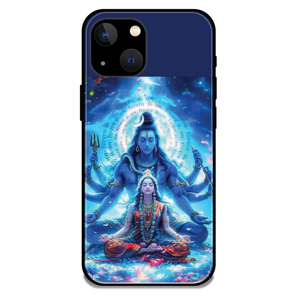 'Shiv Parvati - Glossy Metal Silicone Case For Apple iPhone 13 Mini