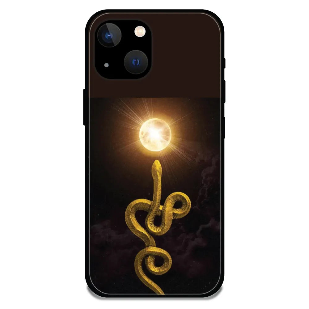 'Golden Serpent - Glossy Metal Silicone Case For Apple iPhone 13 Mini