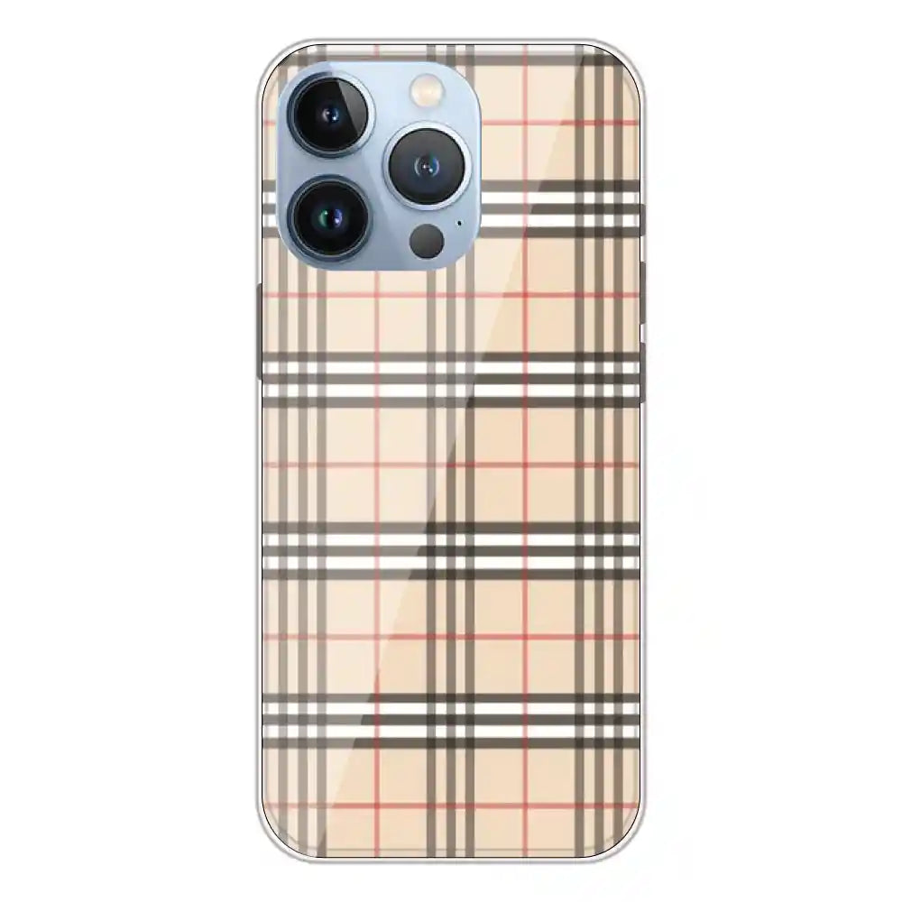 Yellow Checks - Printed Silicone Case For Apple iPhone 13 Pro Max