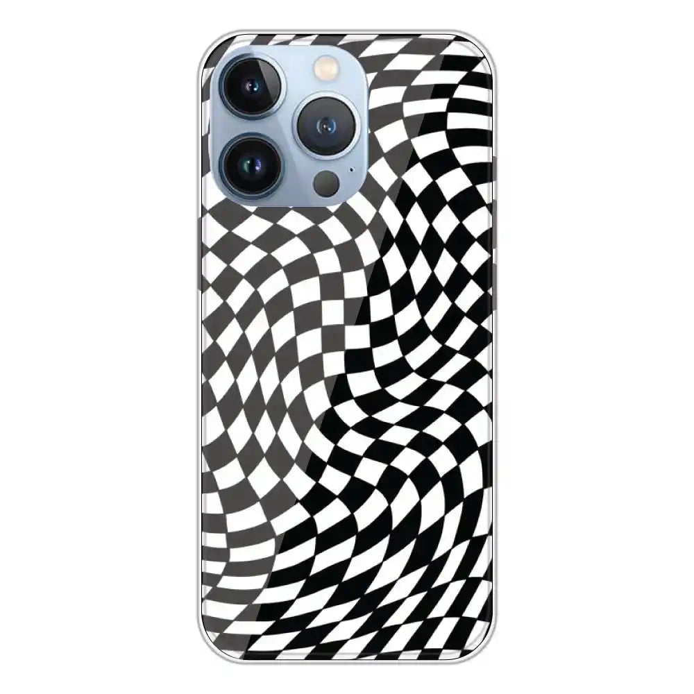 Checks - Printed Silicone Case For Apple iPhone 13 Pro Max