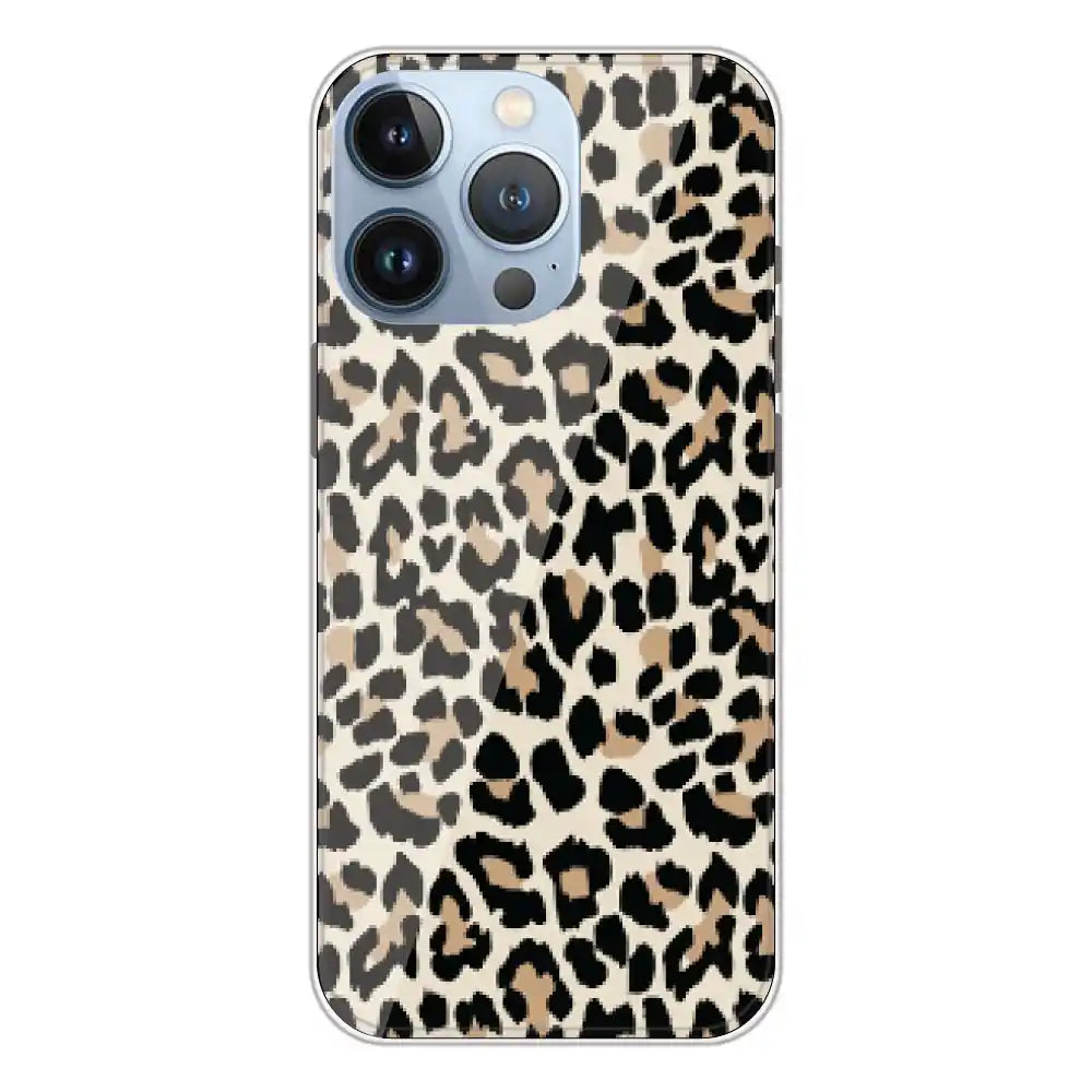 Leopard Print - Printed Silicone Case For Apple iPhone 13 Pro Max