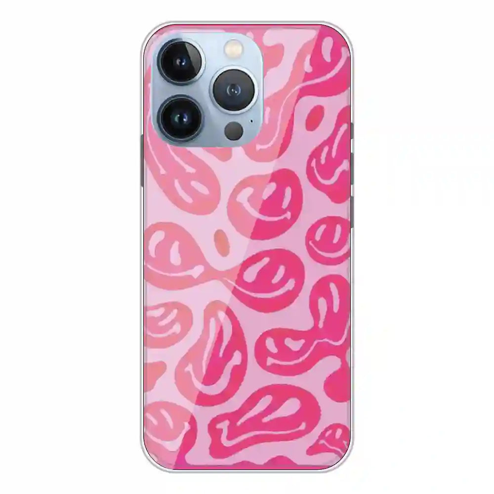 Pink Smiles - Printed Silicone Case For Apple iPhone 13 Pro Max
