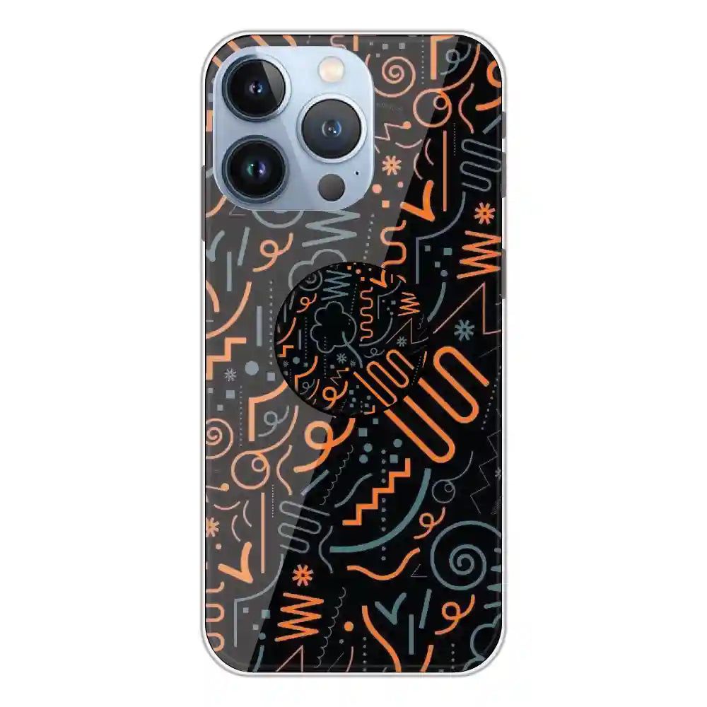 Orange Graffiti - Silicone Grip Case For Apple iPhone 13 Pro Max