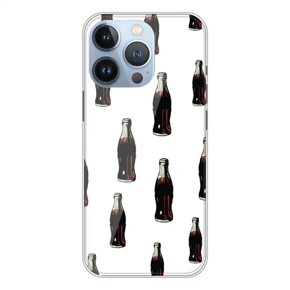 Soft Drinks - Clear Printed Silicone Case For Apple iPhone 13 Pro Max