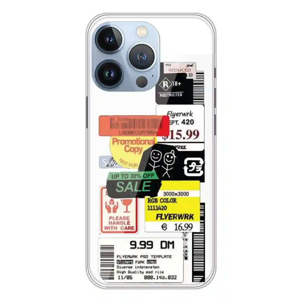 Sales - Clear Printed Silicone Case For Apple iPhone 13 Pro Max