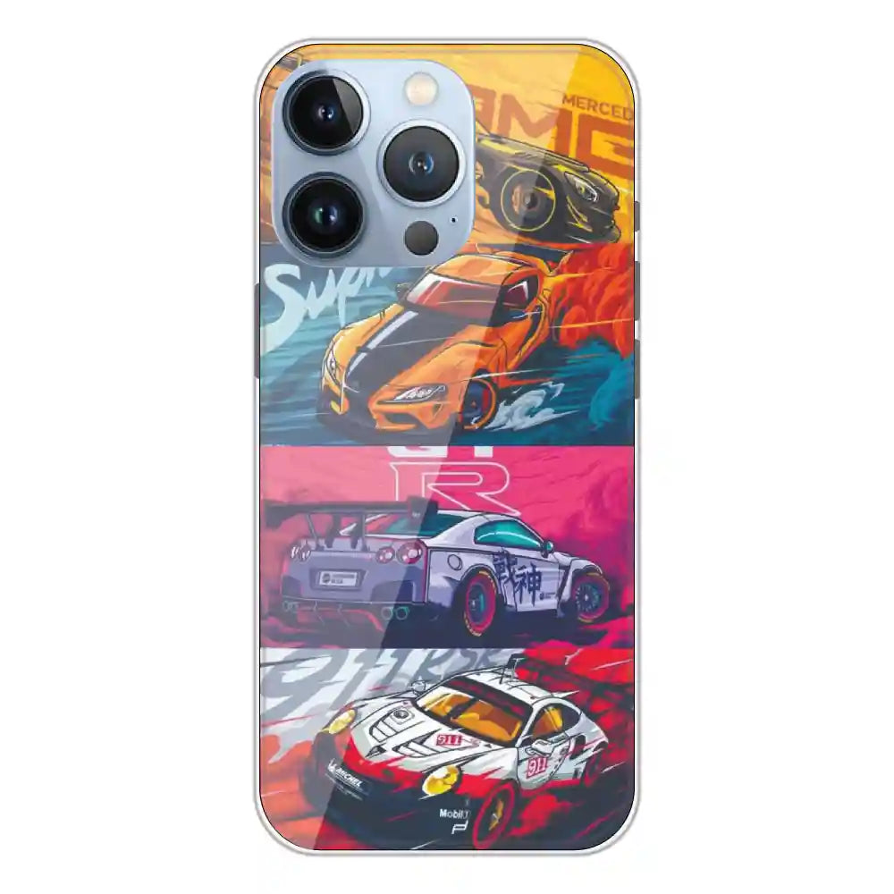 Sports Car - Printed Silicone Case For Apple iPhone 13 Pro Max
