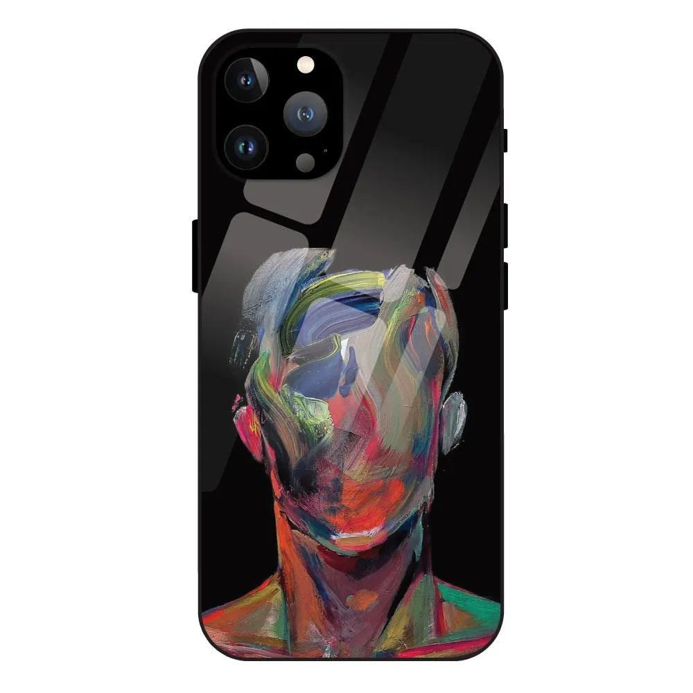 'Face Oil Painting - Glass Case For Apple iPhone 13 Pro Max