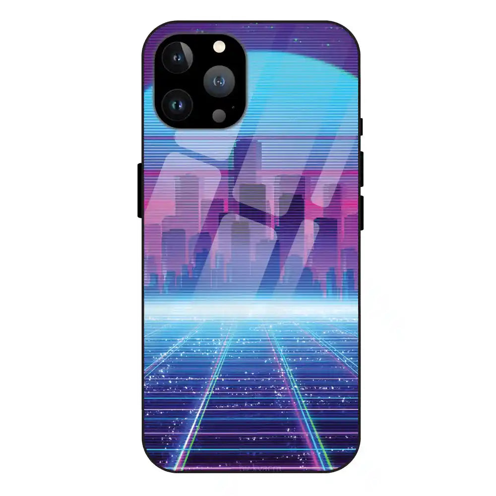 Cityscape Synthwave - Glass Case For Apple iPhone 13 Pro Max