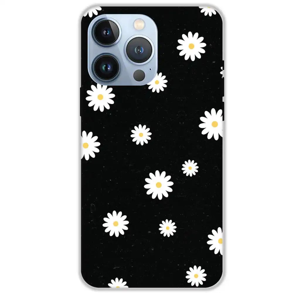 White And Black Flower - Hard Cases For Apple iPhone 13 Pro Max