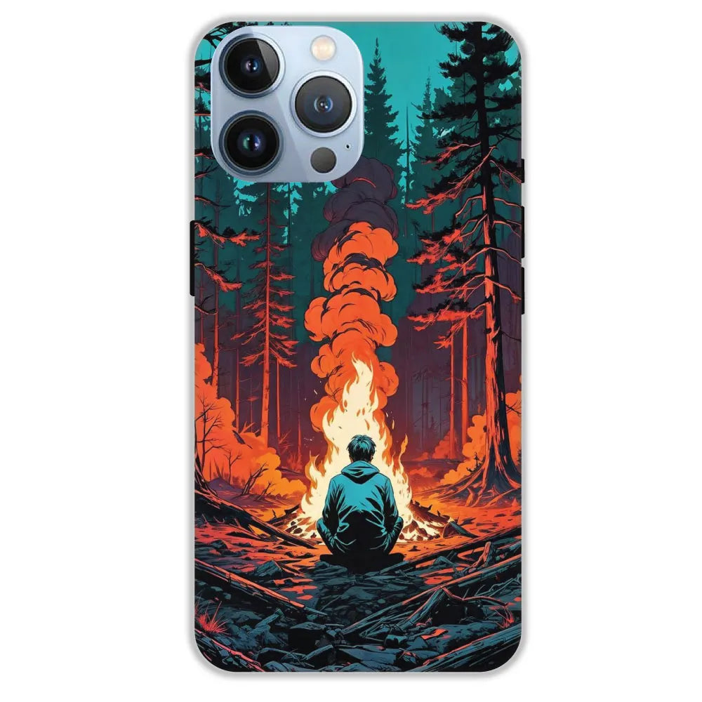 Boy With Camp Fire - Hard Cases For Apple iPhone 13 Pro Max