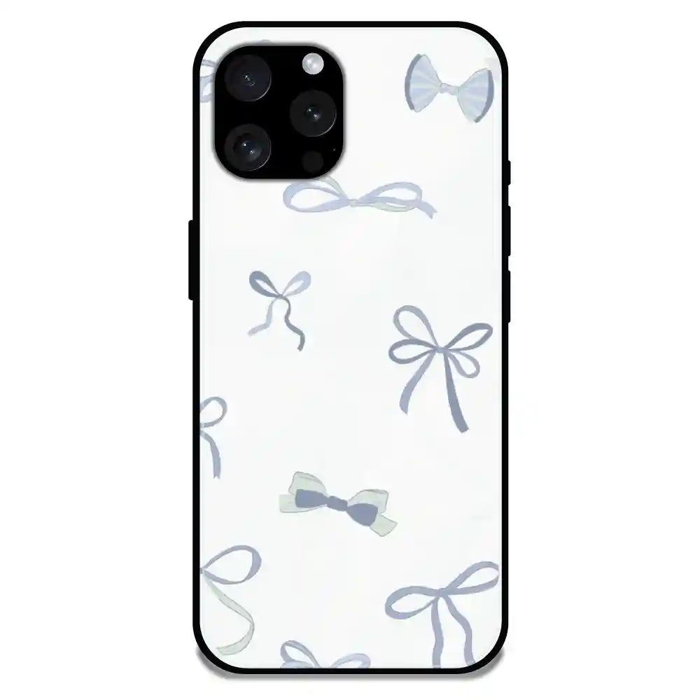 'Blue Bows - Glossy Metal Silicone Case For Apple iPhone 13 Pro