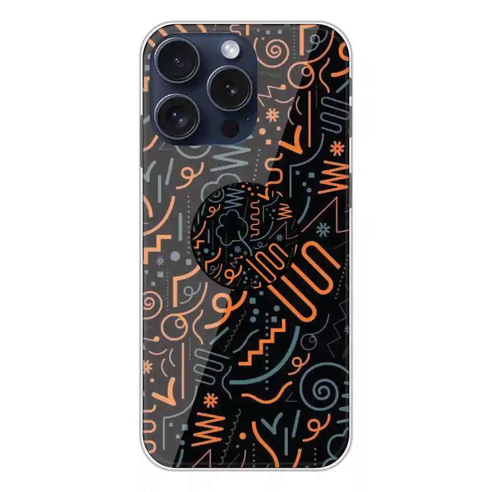 Orange Graffiti - Silicone Grip Case For Apple iPhone 13 Pro