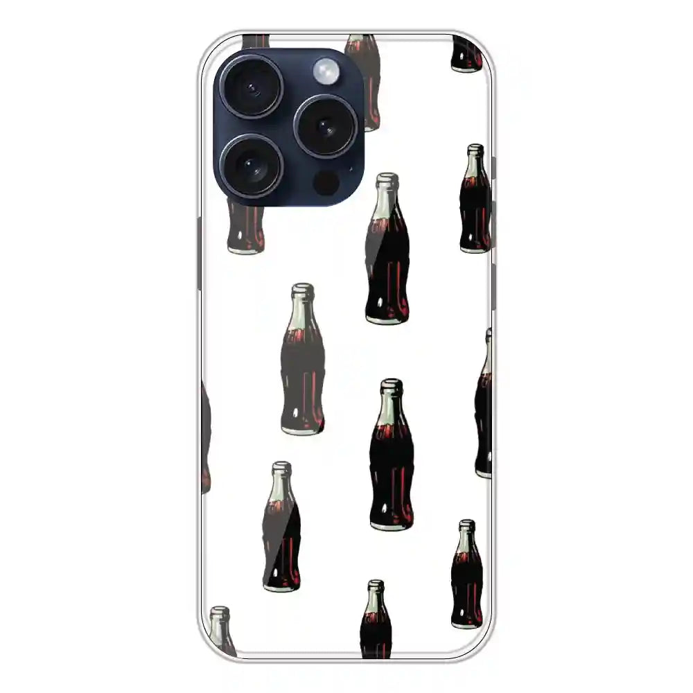 Soft Drinks - Clear Printed Silicone Case For Apple iPhone 13 Pro