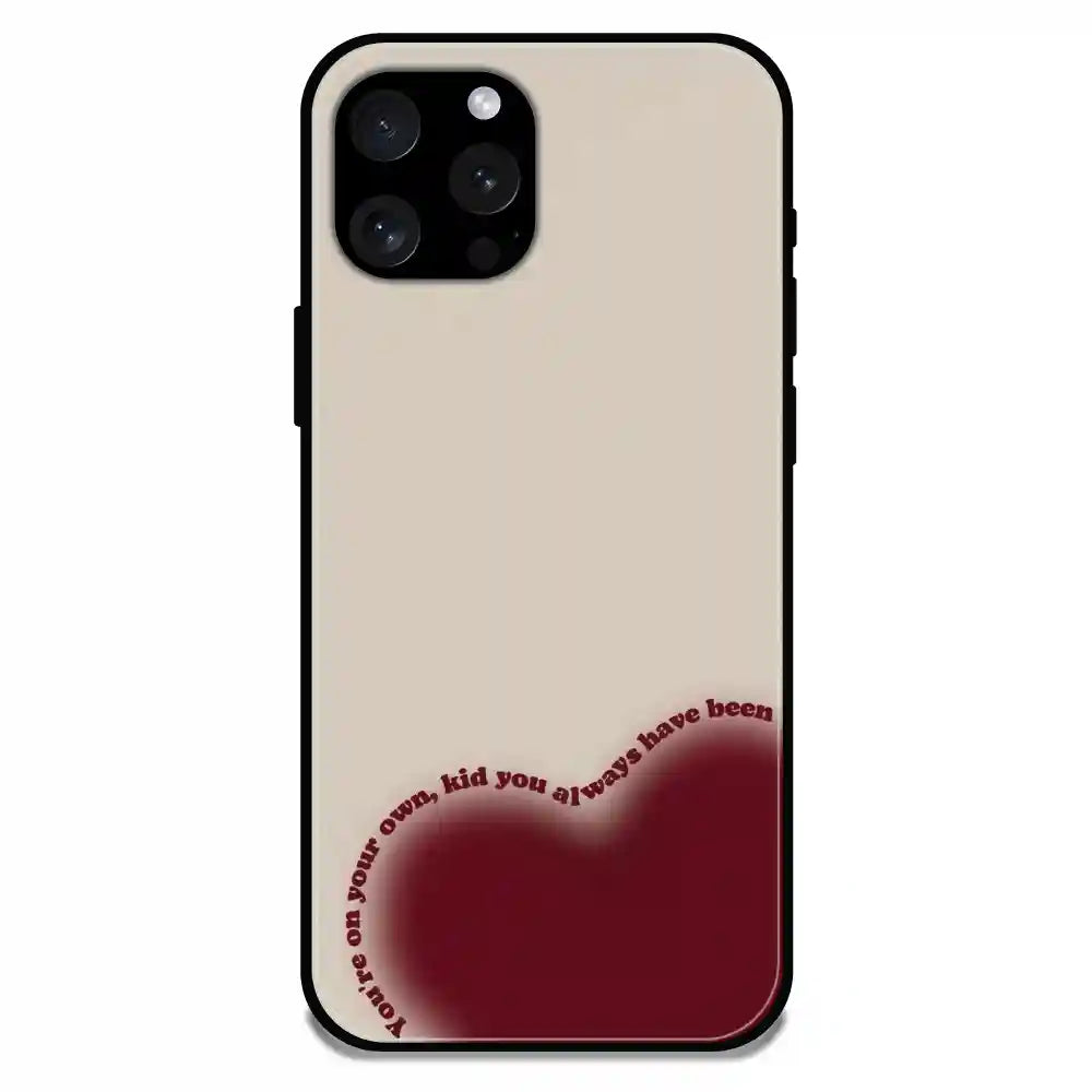 'Heart Alone - Glossy Metal Silicone Case For Apple iPhone 13 Pro