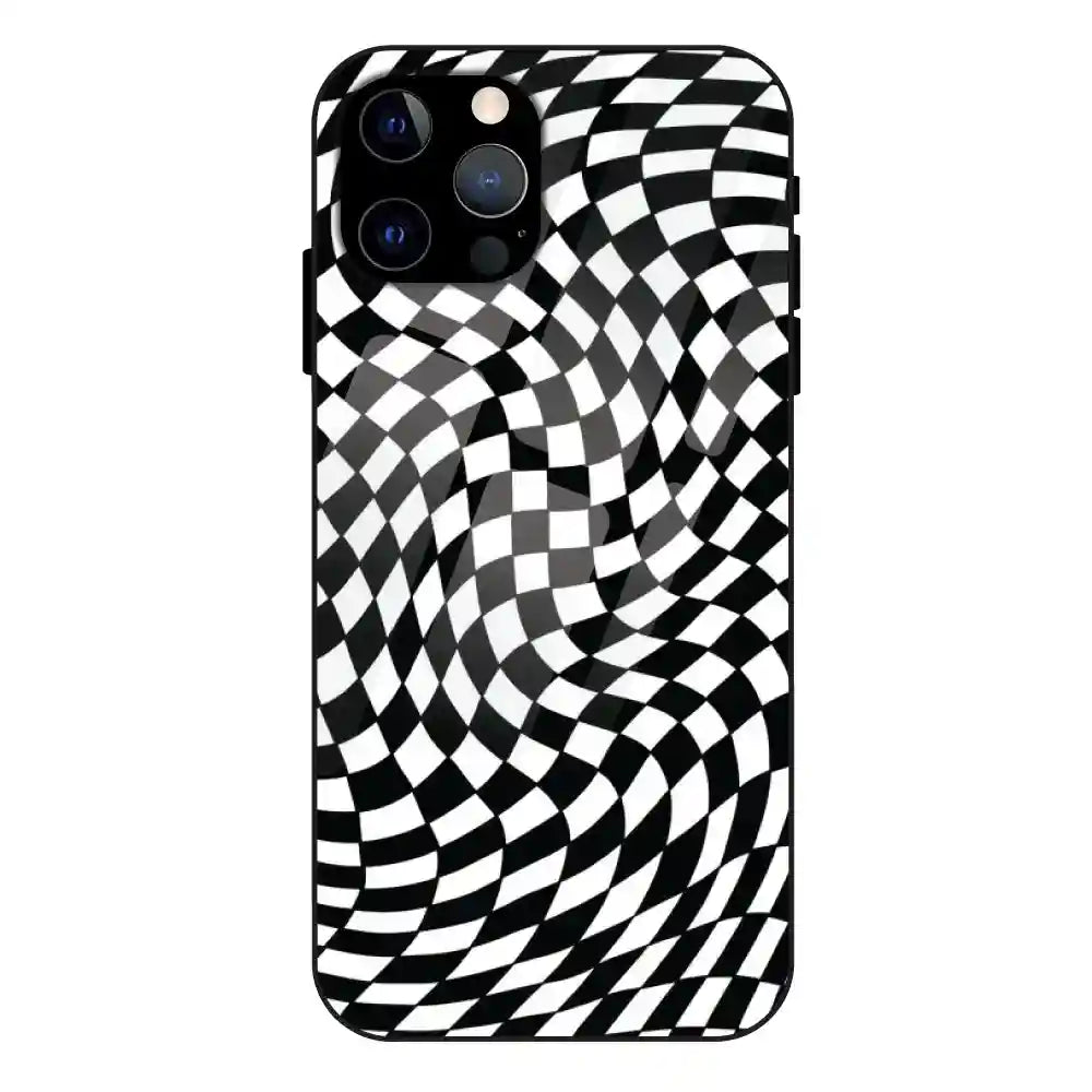 Checks - Glass Case For Apple iPhone 13 Pro