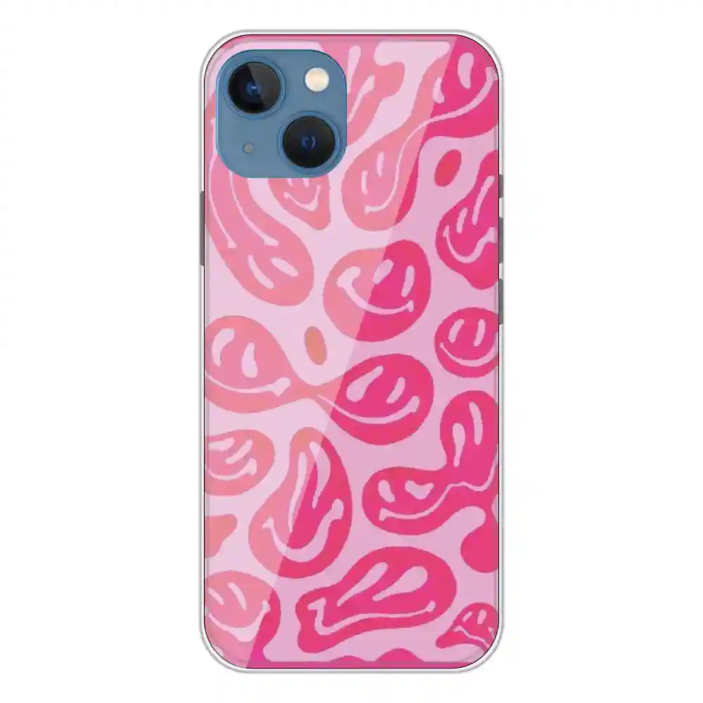 Pink Smiles - Printed Silicone Case For Apple iPhone 13