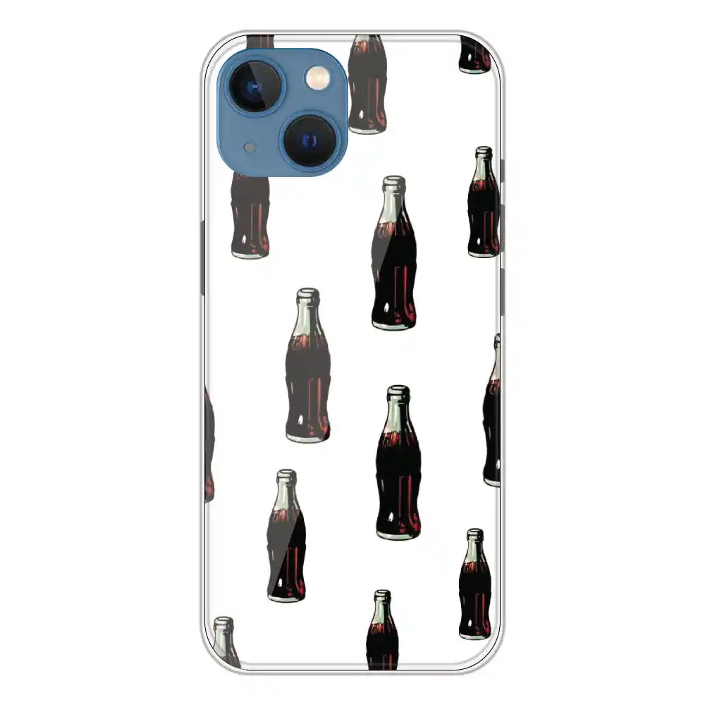 Soft Drinks - Clear Printed Silicone Case For Apple iPhone 13