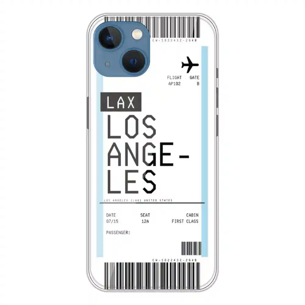 Los Angeles Ticket - Clear Printed Silicone Case For Apple iPhone 13