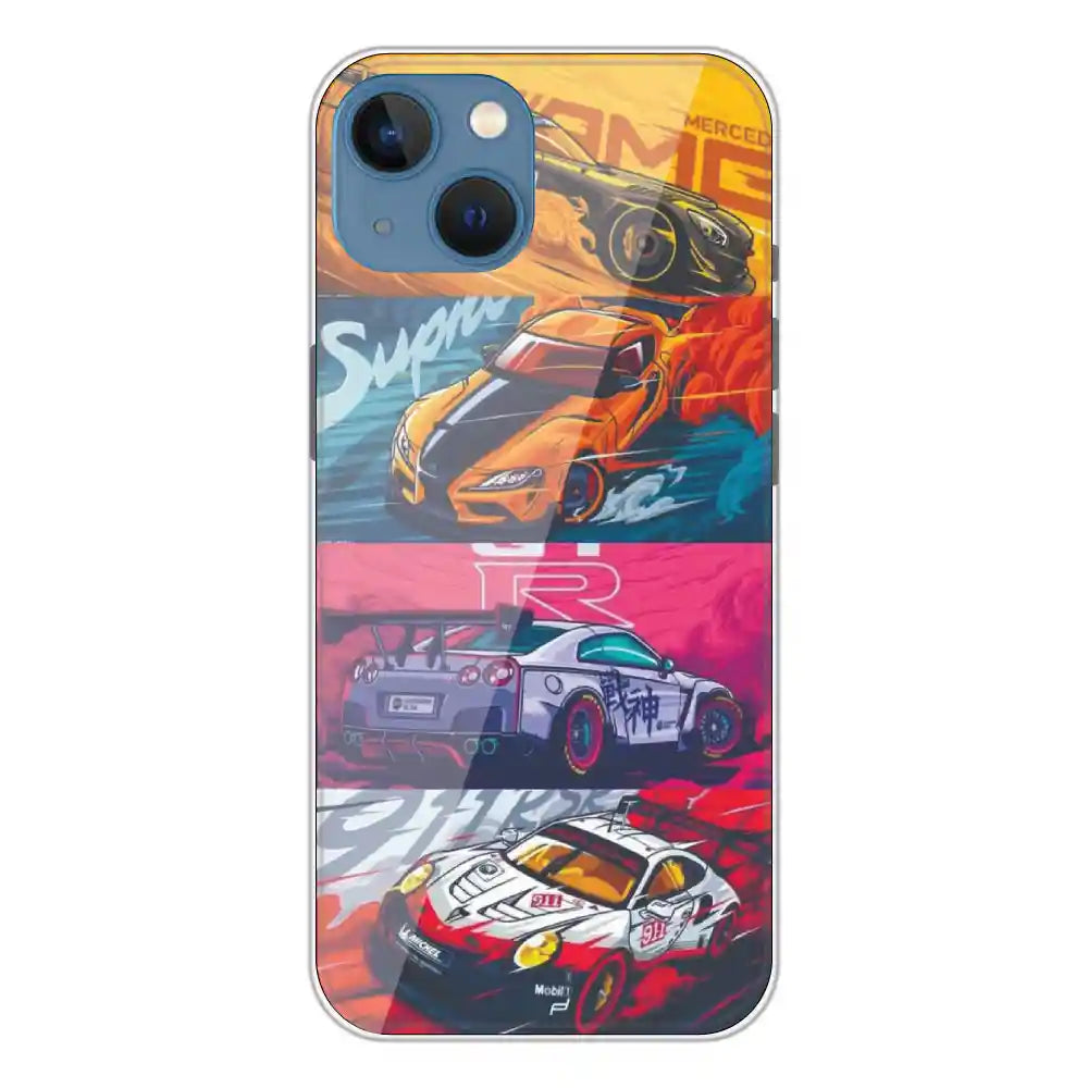 Sports Car - Printed Silicone Case For Apple iPhone 13