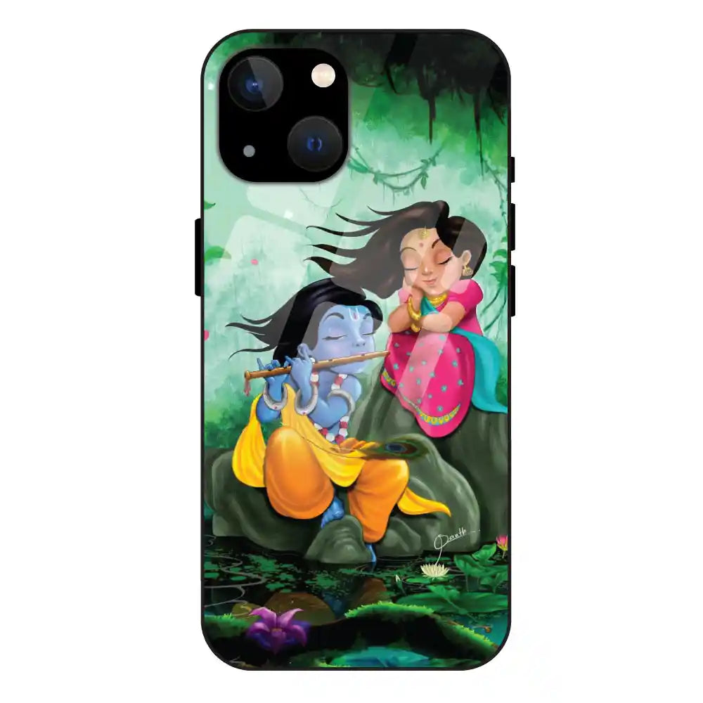 'Radha Krishna - Glass Case For Apple iPhone 13