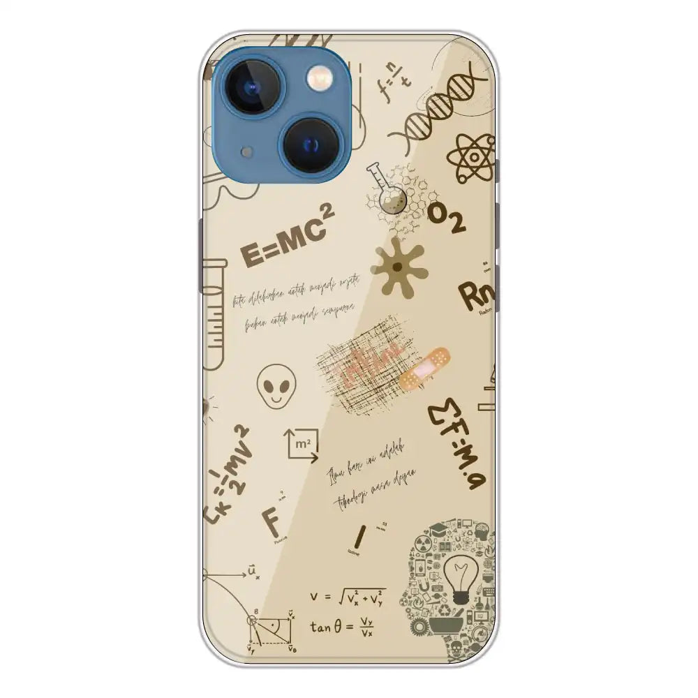 Physics Collage - Printed Silicone Case For Apple iPhone 13 Mini