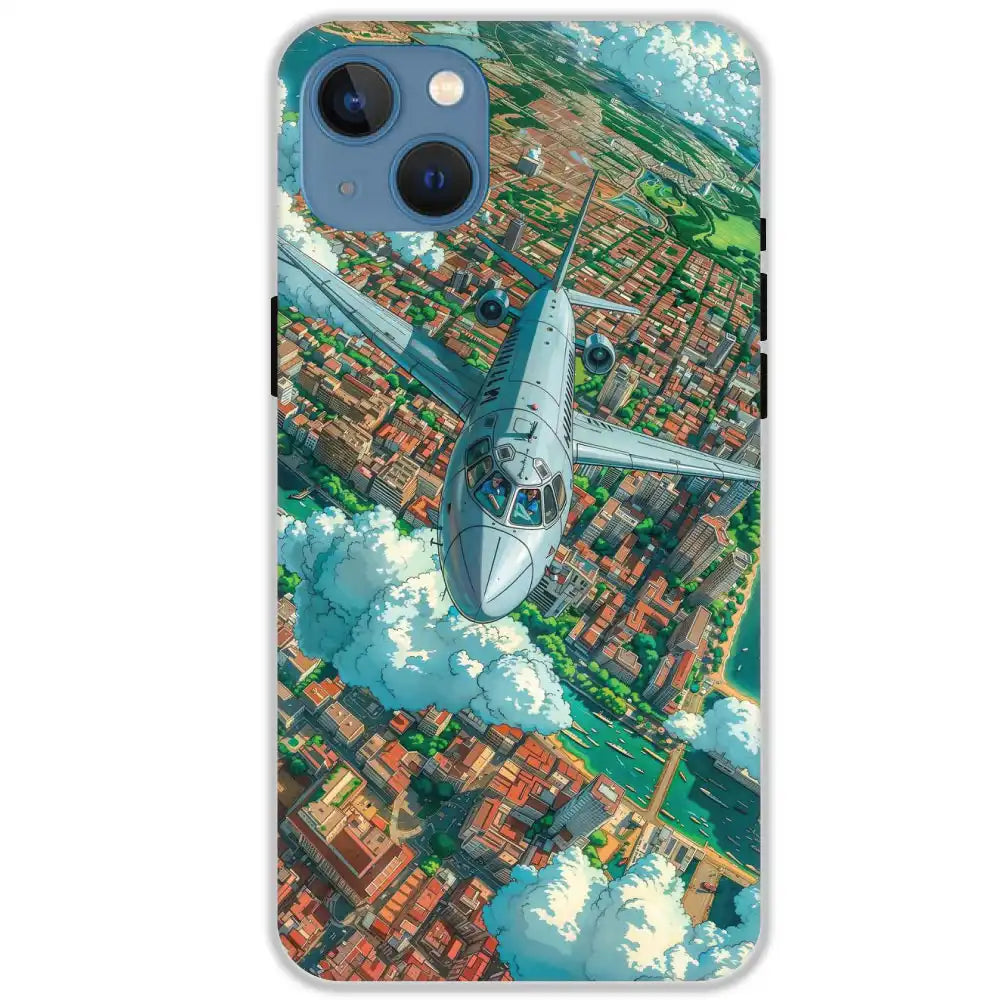 Flying Over City - Hard Cases For Apple iPhone 13