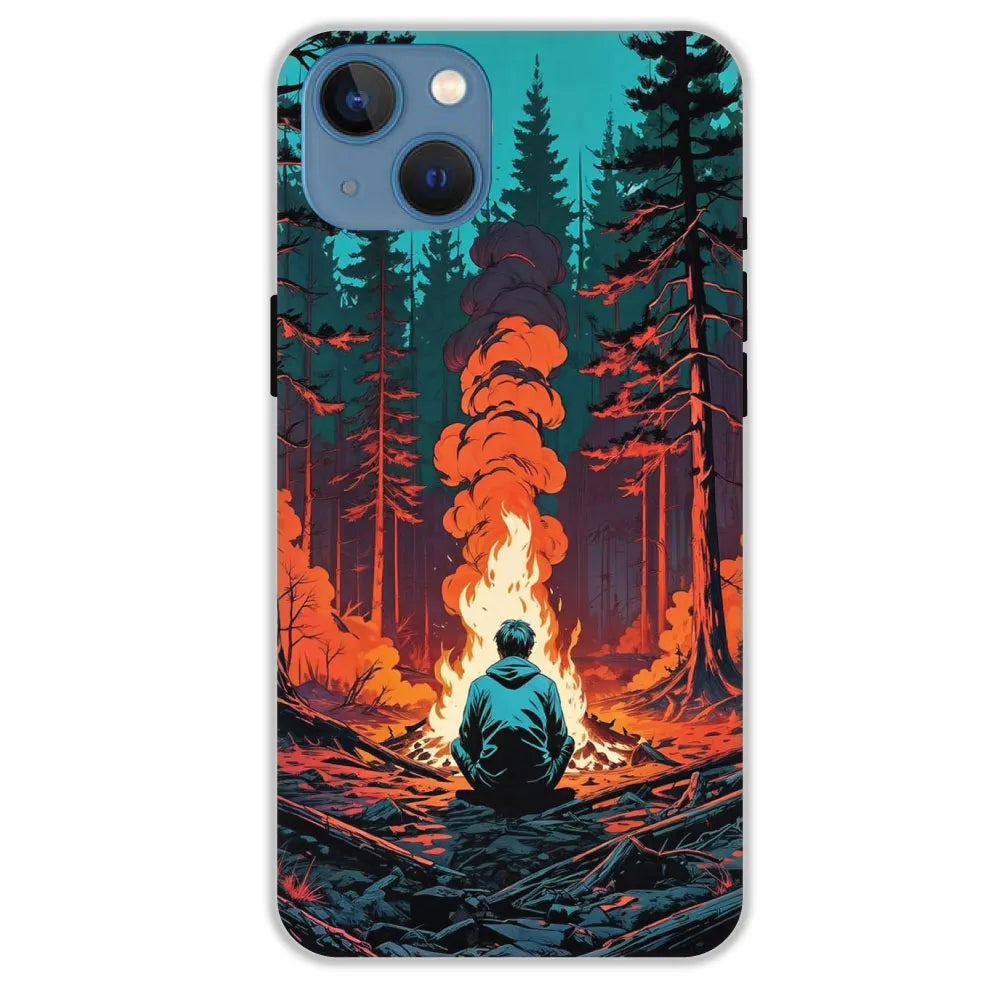 Boy With Camp Fire - Hard Cases For Apple iPhone 13
